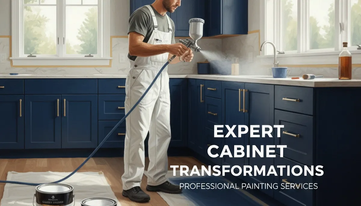 Allentown, PA cabinet painting by Allentown Paint Pros for durable, professional kitchen cabinet finishes